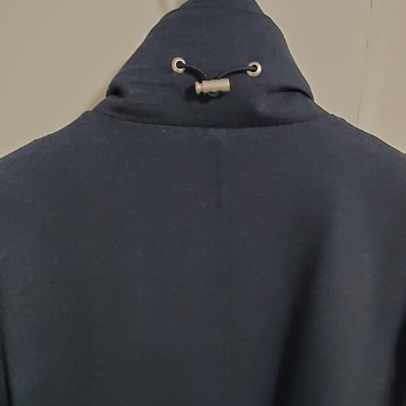 Last One! Zara Dark Blue Quilted Winter Parka Coat Medium - Picture 9 of 12